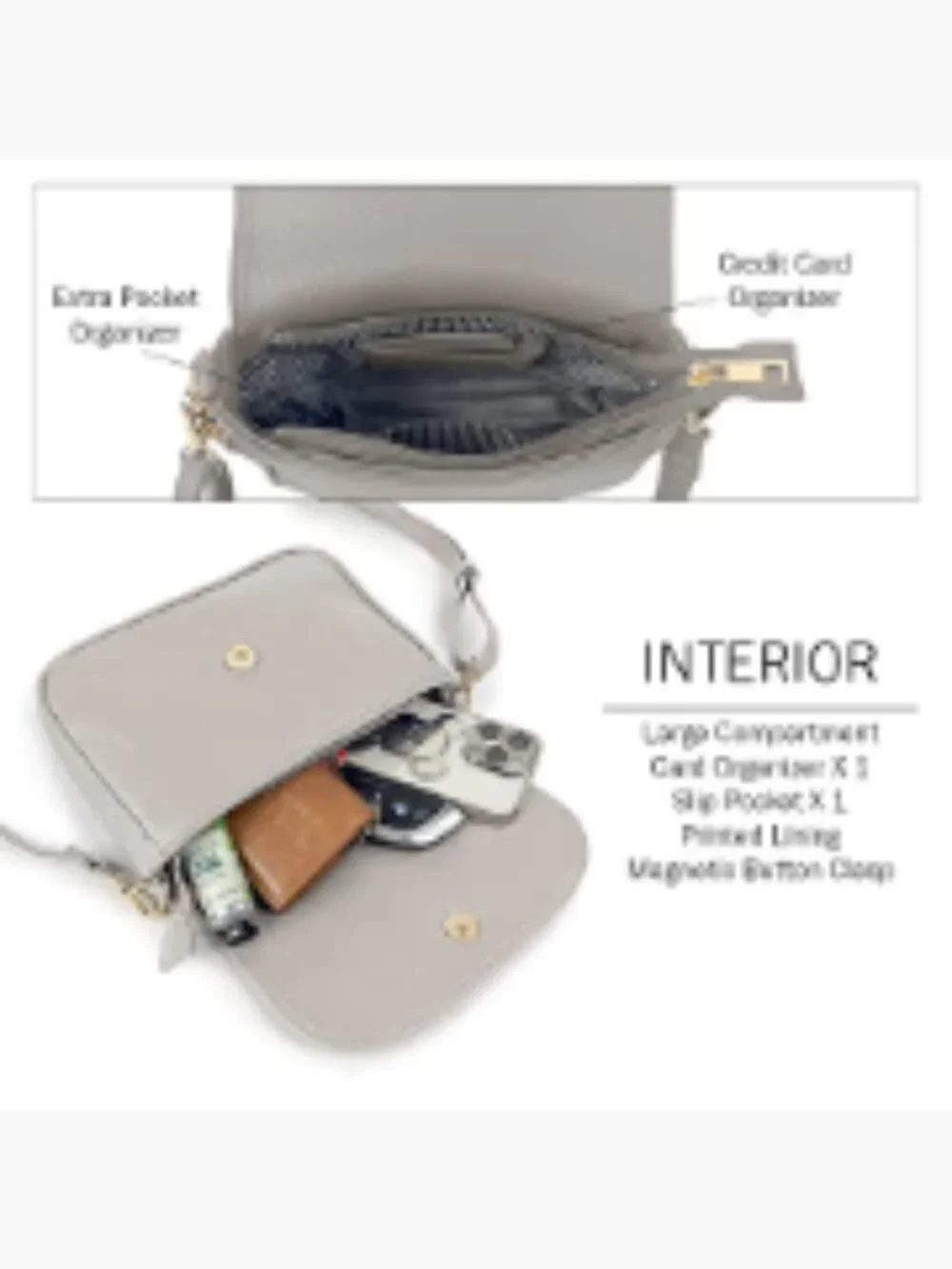 Small Faux Leather Crossbody Bag with Flap Saddle Style and Tassel